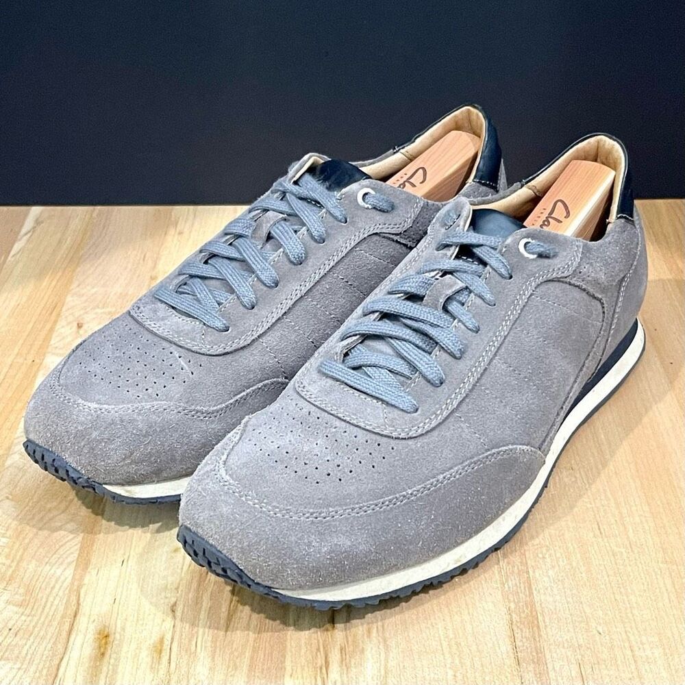 Trask Gray Suede Retro Sneakers. Size 10.5M.